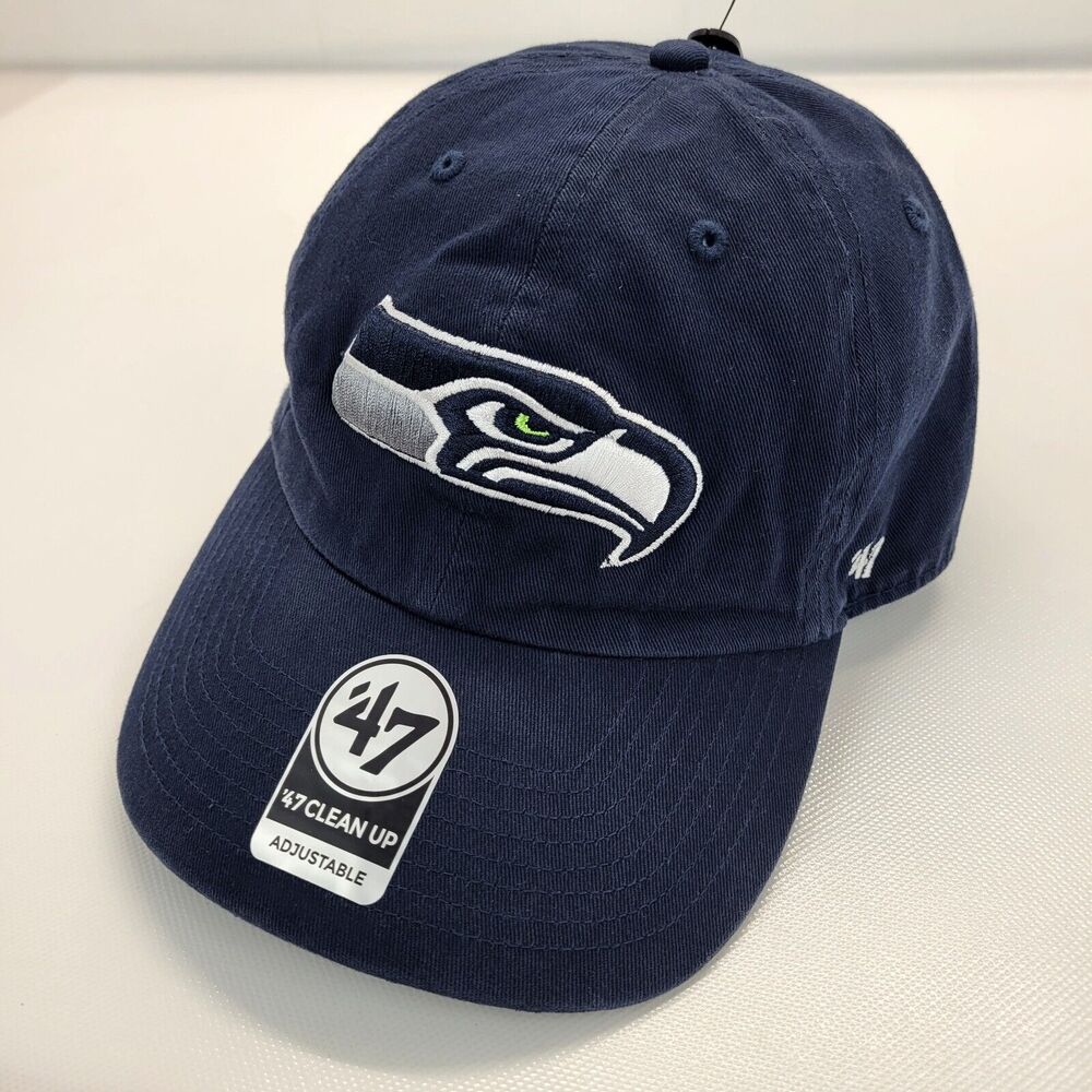 2022 Seattle Seahawks '47 Brand NFL Clean Up Adjustable Strapback Hat Dad Cap
